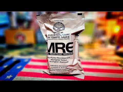 2020 MRE l Menu 12 l Elbow macaroni in tomato sauce