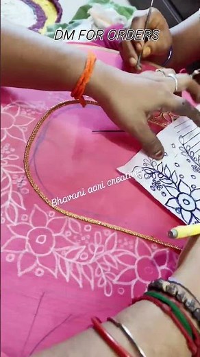 Aari Tracing Method for Beginners | Easy Blouse Design Tracing Tutorial | Step by Step #aaribusiness