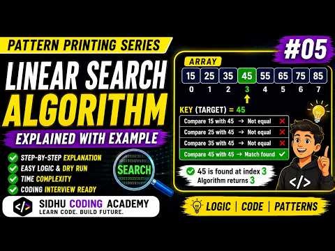 Linear Search Algorithm in Python | Explained with Example | DSA for Beginners #05