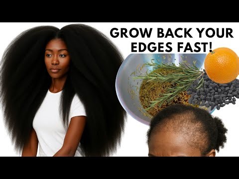 Regrow Edges & Stop Hair Loss Permanently | Orange Peel + Black Seed + Rosemary Oil