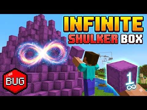 The discovery of the Infinity Empty Shulker Box and its application in survival environments.