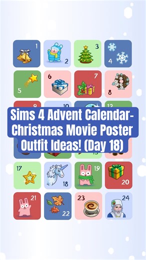 Sims 4 Advent Calendar - Christmas Movie Poster Inspired Outfits! Day 18! #sims #sims4 #advent