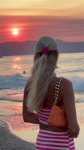 Stunning Sunset Beach Walk in Crete, Greece