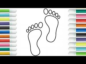 How To Draw Foot steps || drawing footsteps || step by step