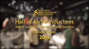 Hall of Fame Inductees - 2019 NSDA National Speech and Debate Tournament