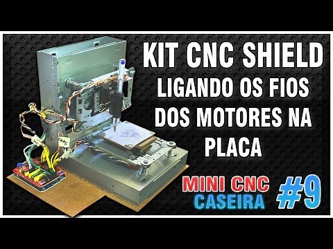 9# HOMEMADE MINI CNC - CNC SHIELD KIT CONNECTING THE MOTORS TO THE BOARD