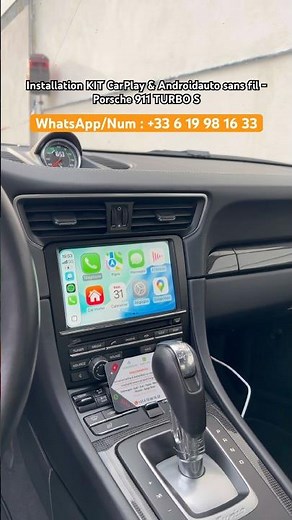 Installation KIT CarPlay et Androidauto sans fil Porsche 911 Turbo S