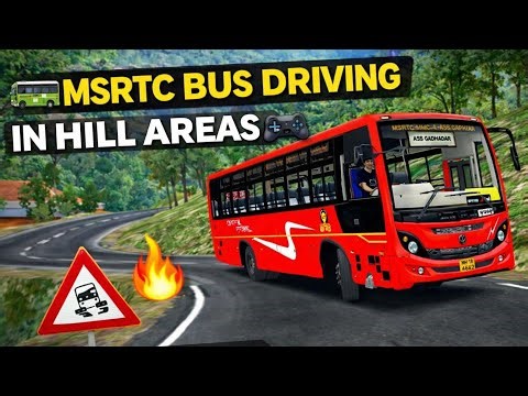 🚍MSRTC BUS DRIVING IN HILL AREAS | BUS GAMEPLAY 🎮 | BUS SIMULATOR INDONESIA 