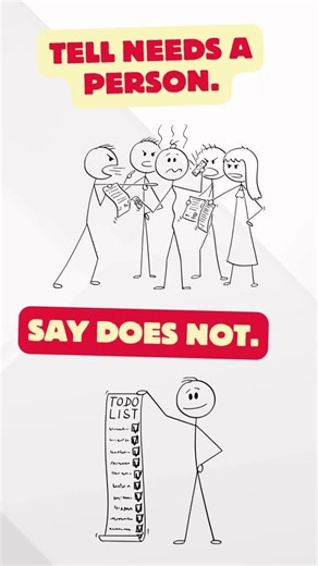 How to use SAY & TELL correctly (English Grammar) 📝