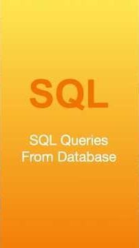 SQL Queries From Database #sql #mysql #coding #techtips