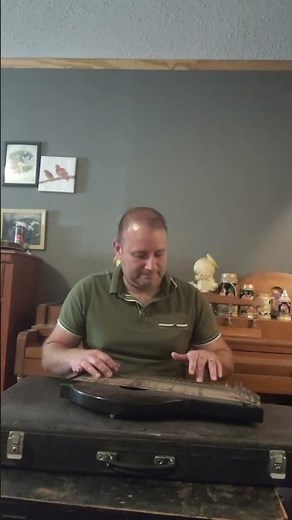 Antique Schwarzer Zither demo Away in a Manger