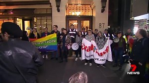 10K views · 70 reactions | Protesters are rallying against Margaret Court's attendance at a Liberal party fundraiser in Melbourne tonight. www.7news.com.au #7News | 7NEWS Melbourne | Facebook