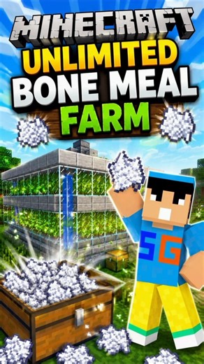 🔥😱 I BUILT AN INFINITE BONE MEAL FARM IN MINECRAFT! 🤯 #shorts #farmer