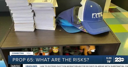 Proposition 65: What are the risks to consumers?
