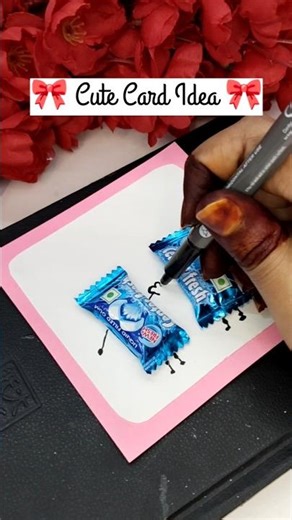Cute Card Idea 🎀 #art #diy #viral #drawing #love #shorts #trending #cardmaking