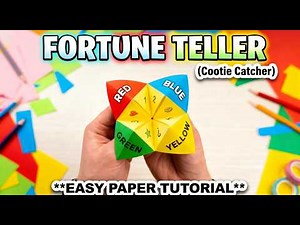 How to Make a Paper FORTUNE TELLER (Cootie Catcher) * Easy Origami Tutorial