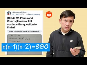 How would I continue this equation to find n? Reddit r/homeworkhelp
