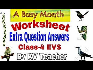 WORKSHEET / A Busy Month/ Class-4 EVS / Extra Questions Answers/