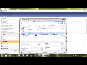 Purchase Orders in Dynamics GP