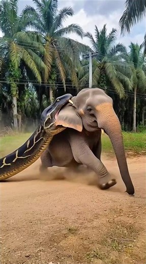 Giant python vs elephant