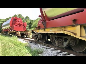 Dupps Railroad Over Sized Loads At CSX Interchange, 2 Trains Booking! How Fast Are They? Horn Salute