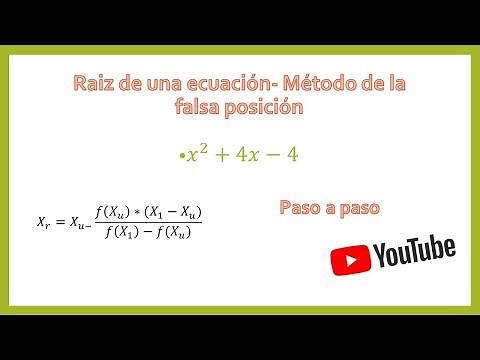 Raíz de una ecuación-Método de la falsa posición. (Roots of an equation).