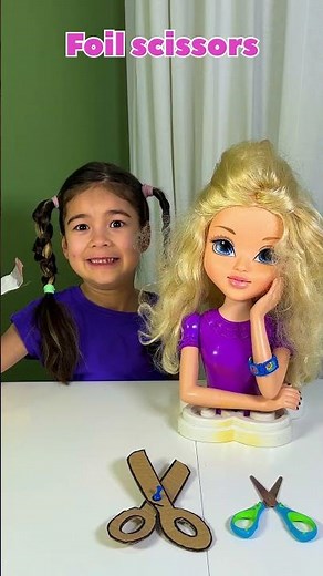 🎀 Fun Doll Hair Cutting Test #kids #crafts