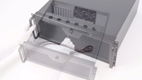 RackChoice 4U rackmount Server Chassis Support Liquid Cooling AIO Cooler Compatibility up to Elevated 360mm Radiator