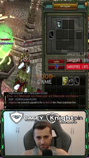 Accidentally upgraded a Reb +9 item without a Karivdis, look what happened! #knightonline #youtub...