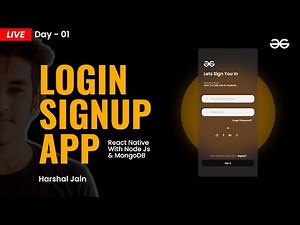 Login Signup App in React Native with Nodejs and MongoDB ( Day - 1 )