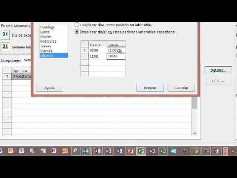 Cambiar el calendario del proyecto en Microsoft Project 2010
