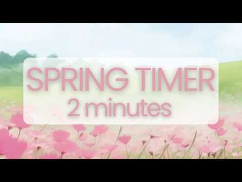 2 Minute Timer 🌸 | Classroom Countdown for Kids | Spring Timer