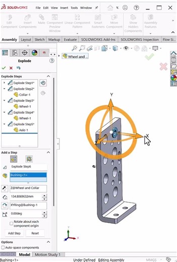 “SolidWorks Assembly Animation ⚡ Explode & Collapse Trick #shorts”