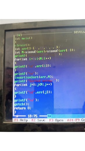 Insertion sort c program