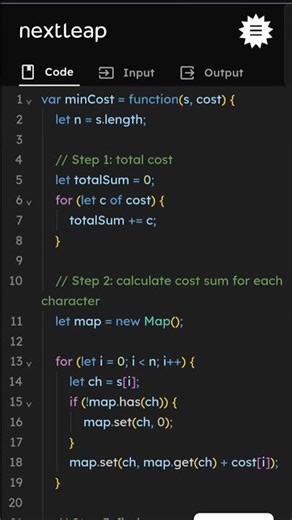 Minimum Deletion Cost to Make String Equal | Greedy Trick Explained | JavaScript