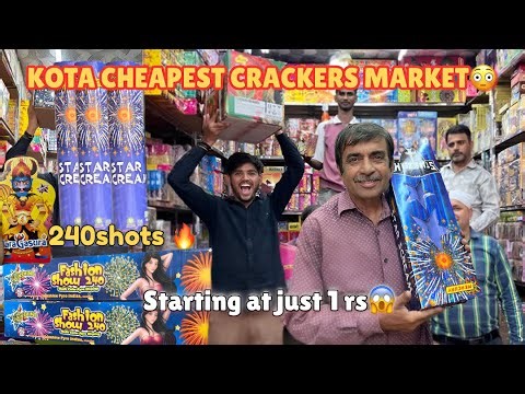 KOTA Cheapest Crackers Market 😱 || Diwali Crackers Wholesale Market 2025 🔥