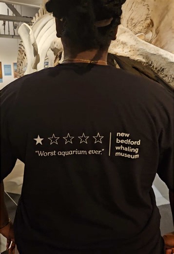 based on a real google review. buy the t-shirt at the link in our bio! #whales #naturalhistorymuseum #aquarium #history #marinebiology #massachusetts #newbedford #boston #providence #rhodeisland #newengland #skeleton #science