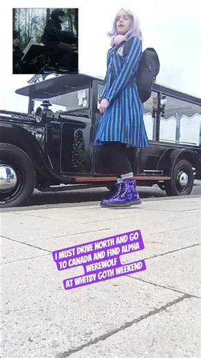 I must drive north and go to Canada and find Alpha werewolf At whitby goth weekend #Wednesday