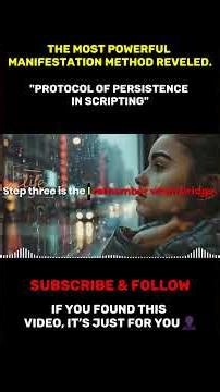 Protocol of Persistence. Unique way to do scripting. #moneymanifesting