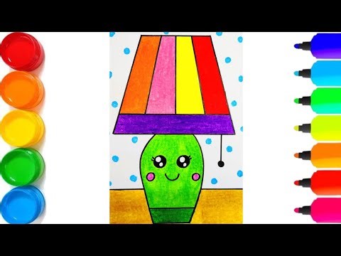 Easy Table Lamp Drawing Tutorial for Kids and Beginners