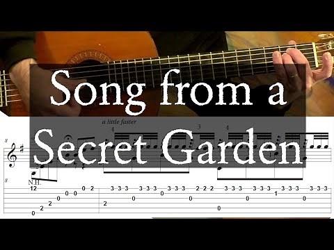 SONG FROM SECRET A GARDEN - Full Tutorial with TAB - Fingerstyle Guitar