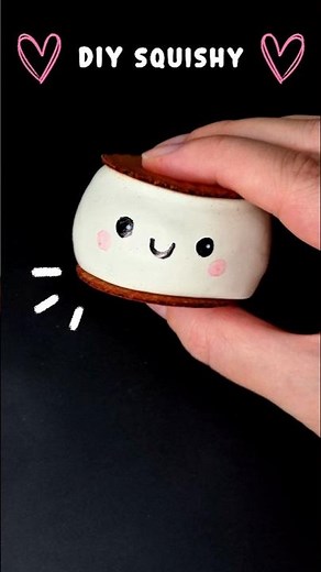 DIY OREO Squishy Tutorial EASY 🍪💖 #fidgettoys #diycraft #shorts