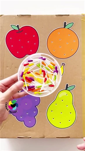 Fruit Fine Motor Skills Game: Color Recognition Printable (PDF) - Etsy