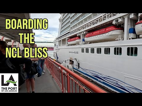 Boarding the NCL Bliss at Port Los Angeles