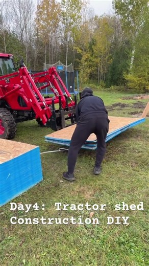 Day4 of DIY Tractor shed Construction!! #diy #farmlife #construction Pls like comment and subscribe