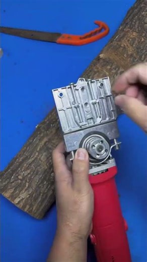 #Angle Grinder Modified into Chainsaw#High-Performance Practical Tool#Original Work Promotion Assis