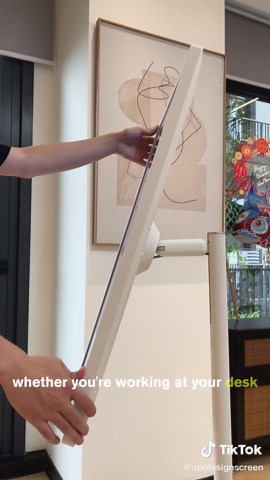 Meet the Apolosign Portable TV – made for real flexibility! Whether you're grinding at your desk, chilling on the couch, this lightweight screen adjusts to your needs. Tilt it, lift it, move it – your perfect view is just a swivel away. #apolosign #apolosignportabletv #portabletv #portablemonitor #rollingtablet #portabletvoutdoor #rollingtv #portabletablet #ApolosignPortableTVTablet#tiktokshop