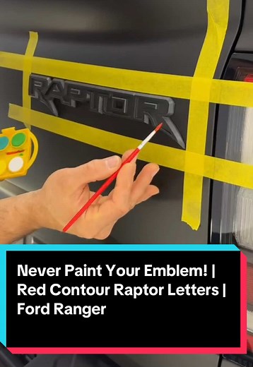 Customización de emblemas: Letras Raptor en rojo