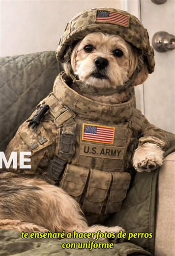 Cómo hacer fotos de perros con uniforme militar