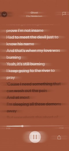 Ghost by Ella Henderson - Speed up version with lyrics